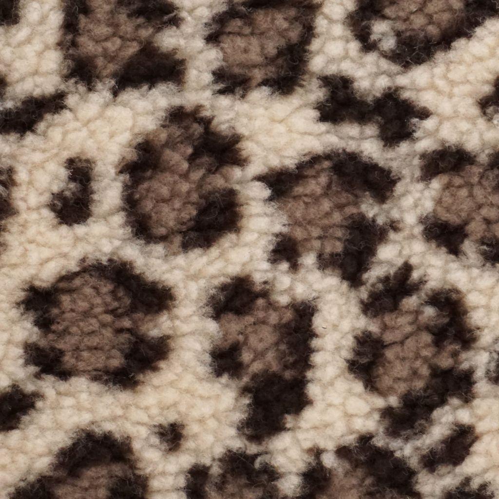 Teddyplüsch Fellimitat Leo Panther braun beige